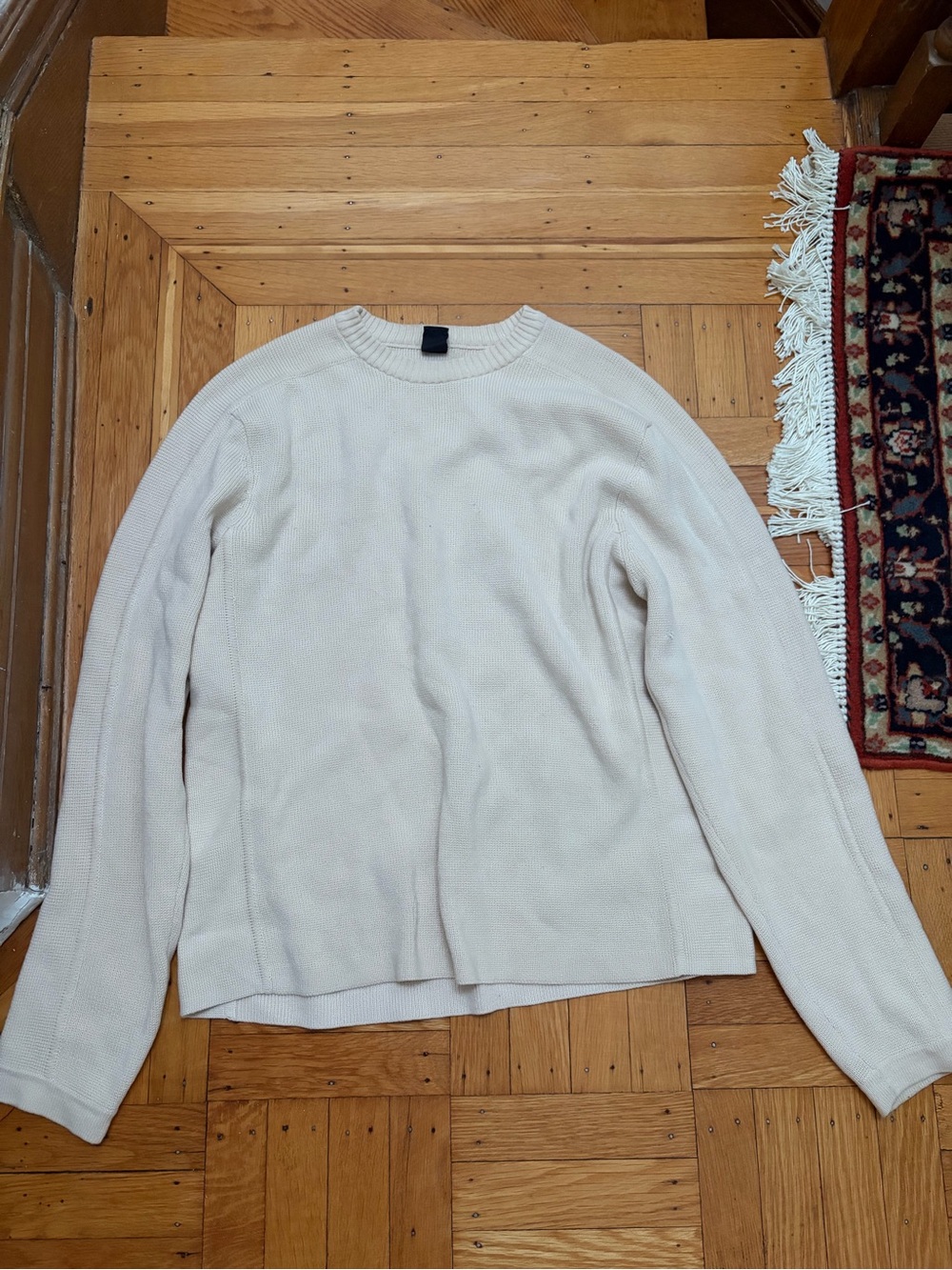 GAP Men's Cream Crewneck Knit Sweater